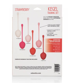 Набір вагінальних кульок Strawberry California Exotic Novelties, силіконові, 3.8 см - No Taboo