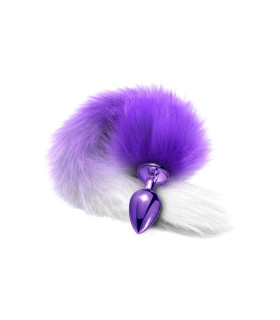 Анальна пробка з хвостиком Global Novelties Nixie, фіолетова, 8.1 х 3.2 см - No Taboo