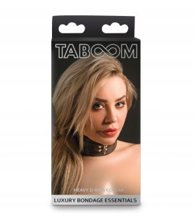 Ошейник с D-образным кольцом Taboom, веганская кожа, черный - No Taboo