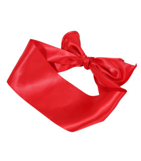 Стрічка на очі для БДСМ, червона, 120 х 10 см - No Taboo