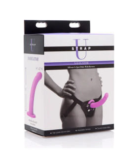 Страпон на ремневой системе Strap U, силиконовый, фиолетовый, 17 х 4.3 см - No Taboo