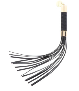 Флоггер с подвеской на ручке Taboom, экокожа, черный, 35 см - No Taboo