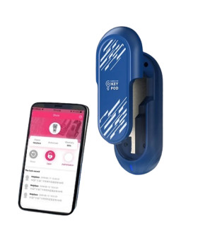 Кейс для ключей Key Pod Lockink, с управлением через телефон, синий - No Taboo