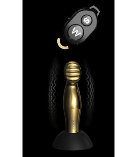 Масажер простати з вібрацією і пультом Sevanda Eros, металевий, золотий, 11.5 х 2.6 см - No Taboo