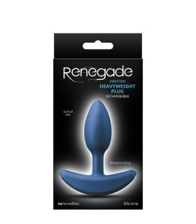 Анальная пробка с вибрацией Renegade NS Novelties, силиконовая, синяя, 10 х 3 см - No Taboo