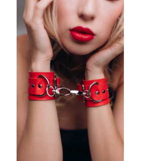 Наручники HC4 Candy Hero, регулируемые, экокожа, красные - No Taboo