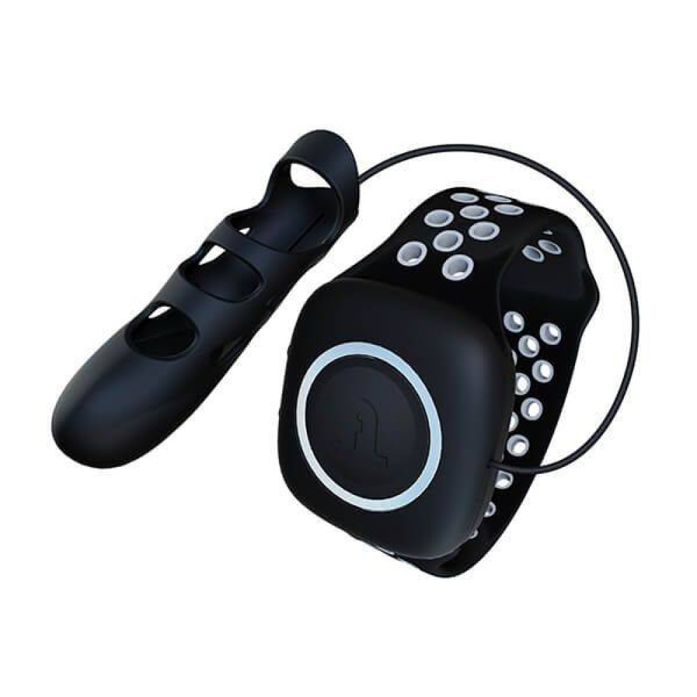 Вібратор на палець із дротовим пультом L Touché Adrien Lastic, силіконовий, чорний, 8.9 х 2.2 см (215445), zoom