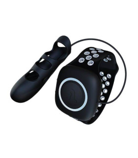 Вибратор на палец с проводным пультом L Touché Adrien Lastic, силиконовый, черный, 8.9 х 2.2 см - No Taboo