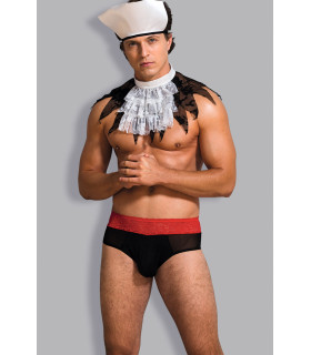 Костюм мужской для ролевых игр L/XL Sunspice, черно-белый, 3 предмета - No Taboo