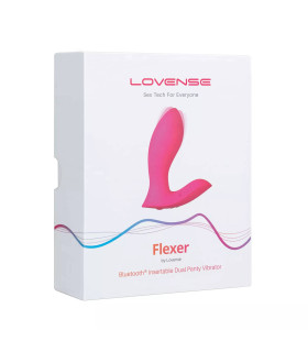 Вибратор в трусики с приложением Flexer Lovense, силиконовый, розовый, 10 х 3.5 см - No Taboo