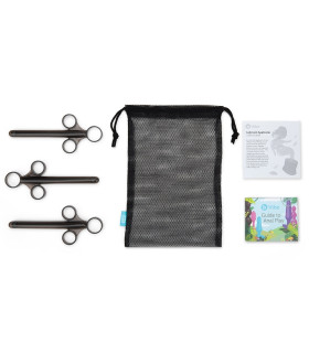 Набор аппликаторов для смазки B-Vibe, черные, 3 шт. - No Taboo