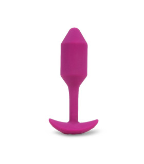 Анальна пробка з вібрацією Snug Plug 2 B-Vibe, силіконова, рожева, 13.8 х 3.7 см - No Taboo