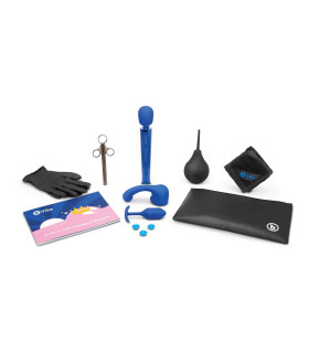 Набір секс-іграшок b-Vibe Anal Massage And Education Set, синій, 9 предметів - No Taboo