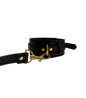 Нашийник із повідцем, екошкіра, чорні - No Taboo