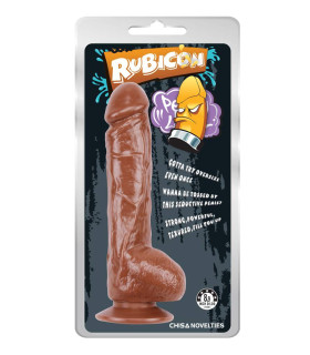 Фаллоимитатор реалистичный с присоской Rubicon Chisa, коричневый, 22.3 х 4.1 см - No Taboo