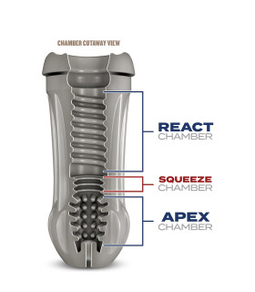 Мастурбатор нереалістичний Arousing Ale Blush, червоно-синій, 19.6 х 7.6 см - No Taboo