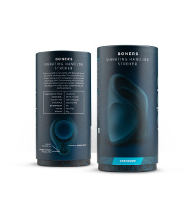 Мастурбатор хай-тек с вибрацией Boners, силиконовый, серый, 8.5 х 3.8 см - No Taboo