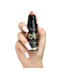 Жидкий вибратор Orgie Dual Vibe!, со вкусом коктейля Пина колада, 15 мл - No Taboo