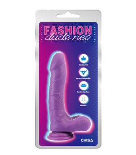 Фалоімітатор реалістичний Dual Density Chisa, фіолетовий, 20.5 х 3.8 см - No Taboo