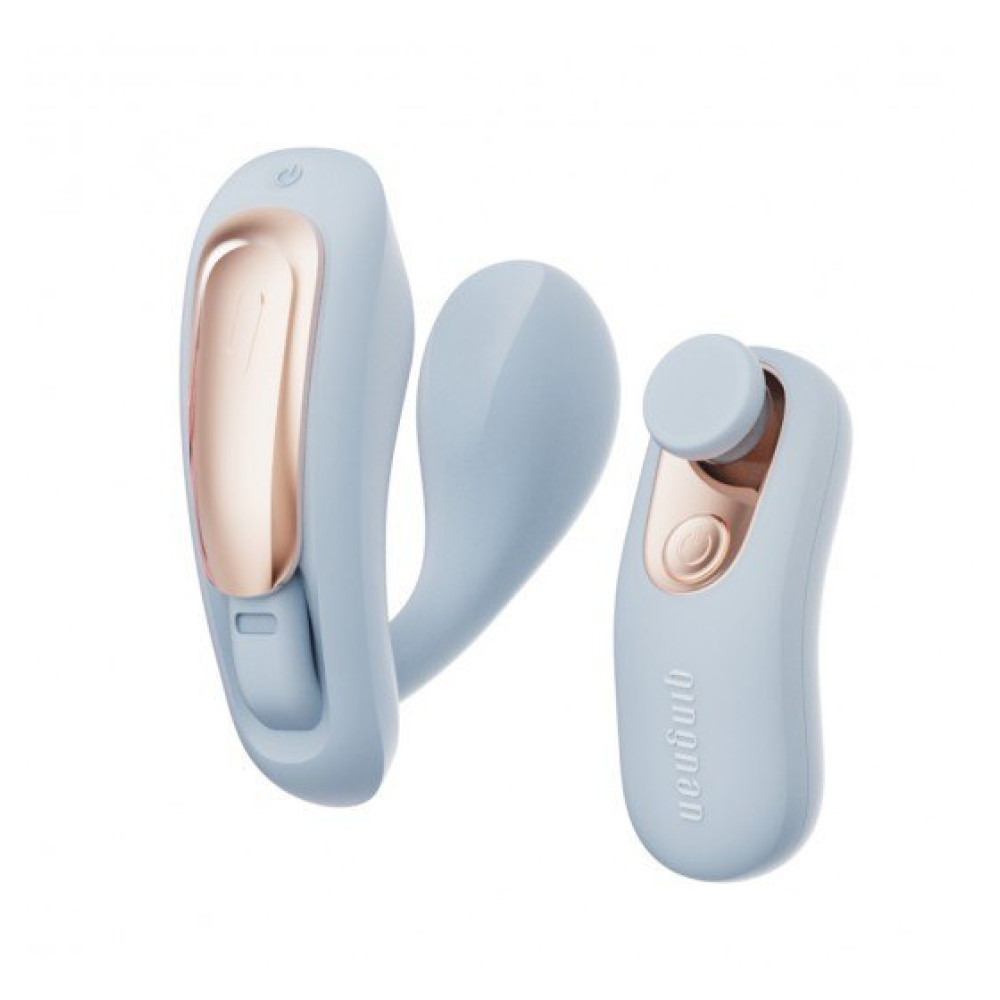 Вібратор у трусики з дистанційним керуванням Qingnan No.6, силіконовий, блакитний (215272), zoom