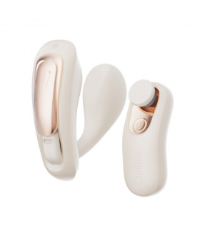 Вибратор в трусики с дистанционным управлением Qingnan No.6, силиконовый, бежевый - No Taboo