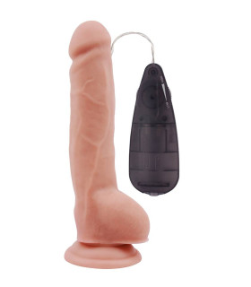 Вибратор реалистичный с пультом Extra Fun Chisa, бежевый, 23.5 х 4.2 см - No Taboo