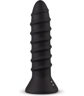 Анальний вібратор з рельєфом Easytoys, силіконовий, чорний, 15.5 х 3.5 см - No Taboo