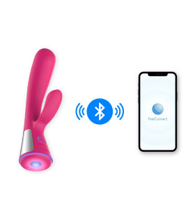 Вибратор-кролик Ohmibod Fuse с интерактивным подключением, розовый, 18 х 3.4 см - No Taboo