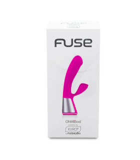 Вибратор-кролик Ohmibod Fuse с интерактивным подключением, розовый, 18 х 3.4 см - No Taboo