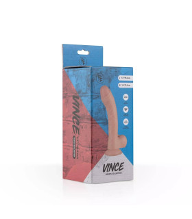 Фаллоимитатор реалистичный с присоской Vince Real Fantasy, бежевый, 13.5 х 3.5 см - No Taboo