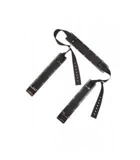 Бондаж на ноги и шею HOLD4 Candy Hero, экокожа, черный, One Size - No Taboo