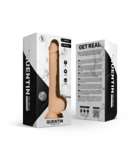 Реалістичний фалоімітатор із присоскою Quentin Real Fantasy, силіконовий, бежевий, 24 х 5 см - No Taboo