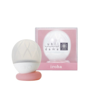 Вибратор для клитора с подсветкой Ukidama Iroha, силиконовый, белый, 7 х 5.7 см - No Taboo