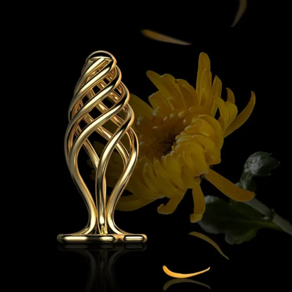 Анальная пробка полая Sevanda, металлическая, золотая, 6.3 х 2.2 см (216176), zoom