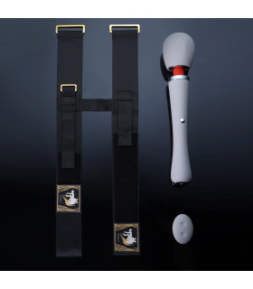 Вібратор-мікрофон з дистанційним пультом і кріпленнями на стегно UPKO, силіконовий, сірий - No Taboo