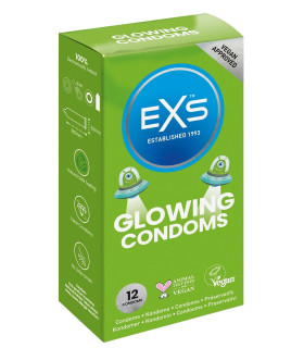 Гумки, що світяться в темряві EXS, латексні, 12 шт. - No Taboo