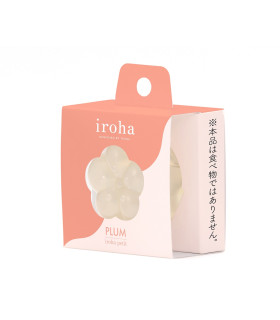 Массажер для клитора рельефный Iroha Petit Plum, желейный, белый, 5.3 х 3.5 см - No Taboo