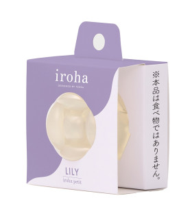 Массажер для клитора рельефный Iroha Petit Lily, желейный, белый, 5.3 х 3.5 см - No Taboo