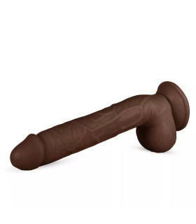 Фаллоимитатор реалистичный с присоской Myles Real Fantasy, коричневый, 28 х 4.5 см - No Taboo