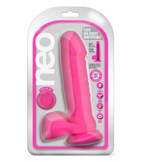 Фаллоимитатор реалистичный двойной плотности Neo Blush, на присоске, киберкожа, розовый, 20 х 4.5 см - No Taboo