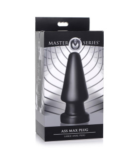 Анальна пробка гігантська Ass Max Master Series, чорна, 17 х 7.5 см - No Taboo