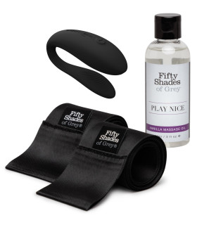 Набор с парным вибратором Sync Lite Moving As One от Fifty Shades of Grey, черный, 3 предмета - No Taboo