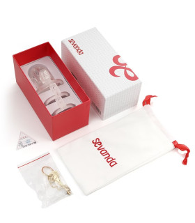 Пояс верности с тремя кольцами и ключом Sevanda, прозрачный - No Taboo