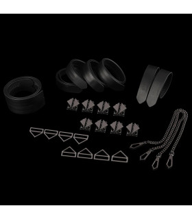 Бондажный набор Lockink, кожаный, черный - No Taboo