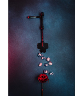 Стек в виде листика клевера Candy Hero, натуральная кожа, черный - No Taboo