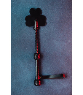 Стек в виде листика клевера Candy Hero, натуральная кожа, черный - No Taboo