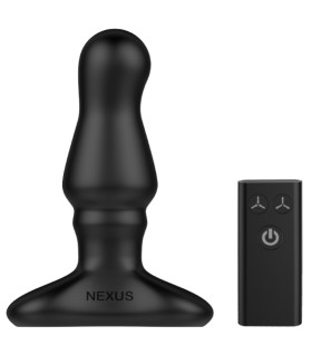 Анальная пробка с вибрацией и накачкой Bolster Nexus, силиконовая, черная, 12 х 4 см - No Taboo