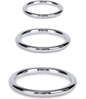 Набір ерекційних кілець Sinner Gear, металеві, срібні, 3 шт. - No Taboo