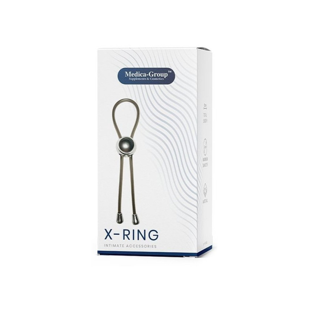 Эрекционное лассо X-Ring Medica, силиконовое, черное (217152), zoom