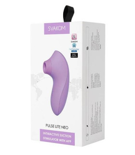 Вакуумний стимулятор клітора Pulse Lite Neo Svakom, силіконовий, фіолетовий - No Taboo
